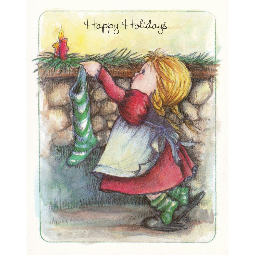 1993 Christmas Children Inc Happy Holidays Card Vintage Whimsical Nostalgic